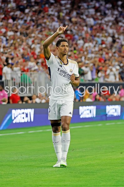 Jude Bellingham Real Madrid celebrates goal Soccer Champions Tour 2023