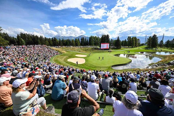 13th hole Crans-sur-Sierre Golf Club European Masters Switzerland 2023