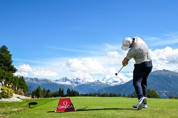 Robert Macintyre Scotland drives 7th hole European Masters Crans 2023