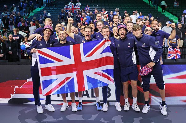 Daniel Evans, Andy Murray, Cameron Norrie, Leon Smith, Neal Skupski & Jack Draper Davis Cup 2023