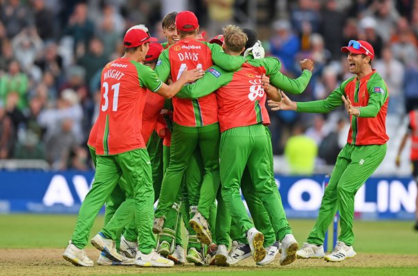Leicestershire Foxes celebrate One Day Cup Final win v Hampshire Trent Bridge 2023