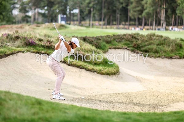 Tommy Fleetwood England bunker 9th Hole PGA Championship Wentworth 2023