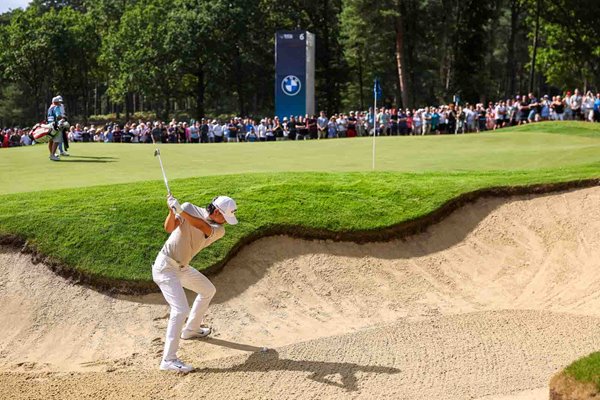 Min Woo Lee Australia bunker 6th Hole PGA Championship Wentworth 2023