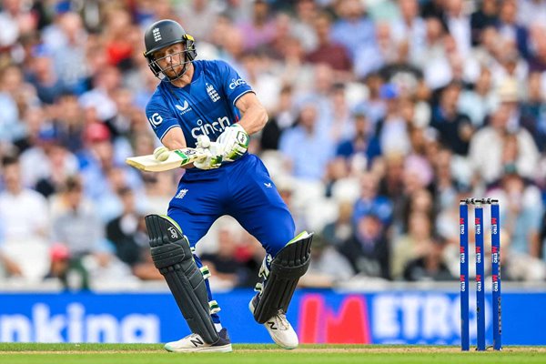 Jos Buttler England Ramp Shot v New Zealand ODI Kia Oval 2023