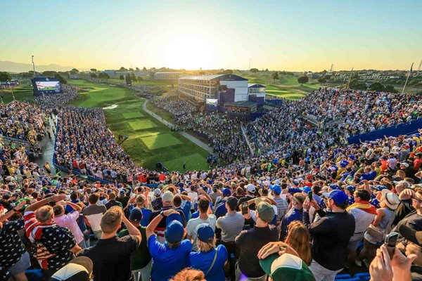 Scottie Scheffler USA Opening Tee Shot Ryder Cup Rome Italy 2023