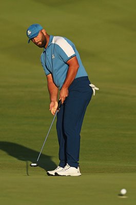 Jon Rahm Europe Eagle putt Afternoon Fourballs Day 1 Ryder Cup Rome 2023