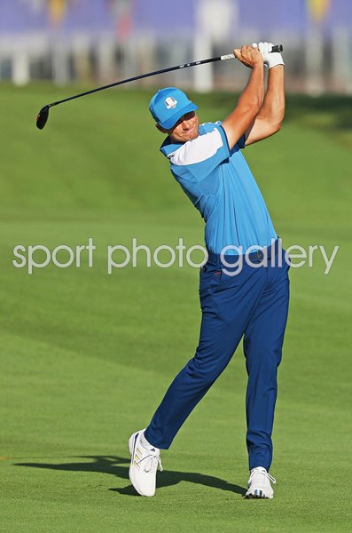 Ludvig Aberg Europe Day 1 Foursomes Ryder Cup Rome 2023