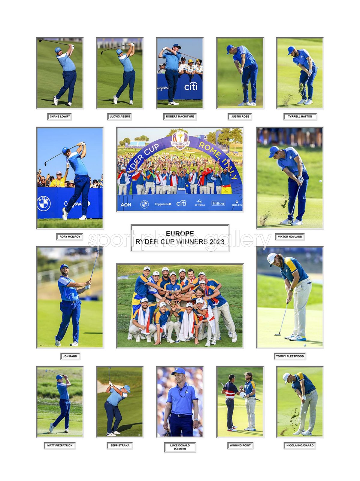 Europe Ryder Cup 2023 Team Special Collage