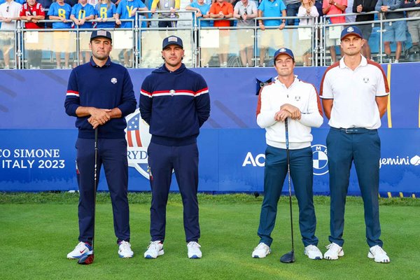 Scottie Scheffler & Brooks Koepka USA v Viktor Hovland & Ludvig Aberg Day 2 Foursomes 2023