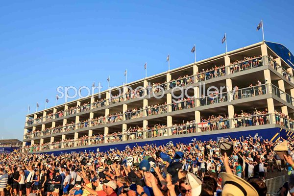 Fans wave their hats to Patrick Cantlay Afternoon Fourballs Day 2 Ryder Cup 2023
