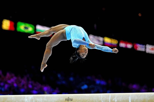 Simone Biles USA Beam World Gymnastics Antwerp 2023