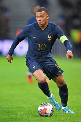 Kylian Mbappe France on the ball v Scotland Lille 2023