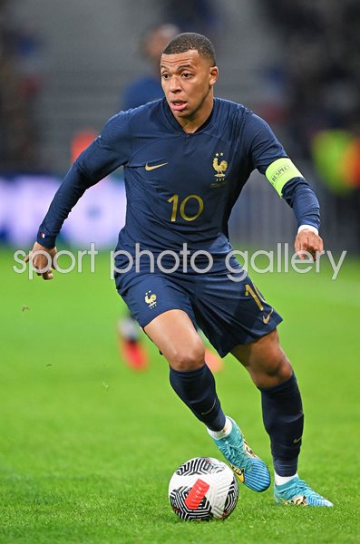 Kylian Mbappe France on the ball v Scotland Lille 2023