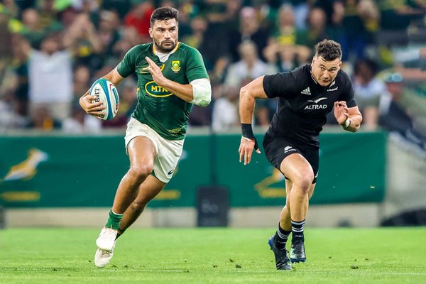 Damien de Allende of South Africa v New Zealand The Rugby Championship 2022