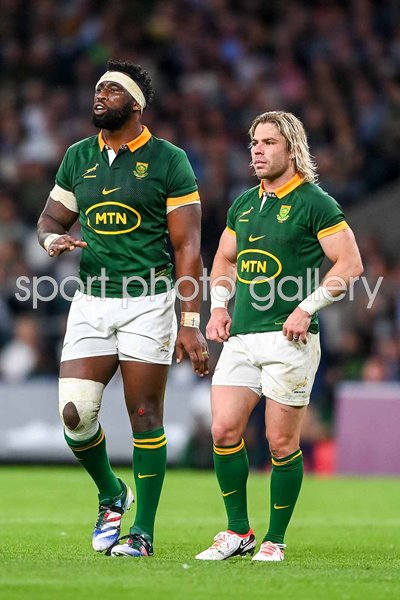 Siya Kolisi & Faf de Klerk South Africa v New Zealand Twickenham 2023