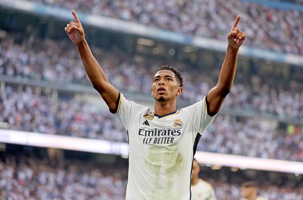 Jude Bellingham Real Madrid celebrates v Osasuna Santiago Bernabeu LaLiga 2023