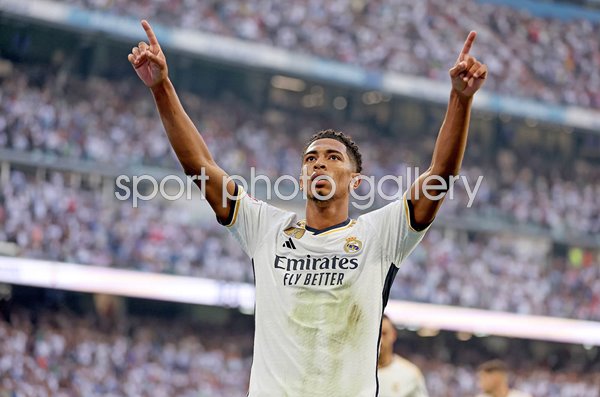 Jude Bellingham Real Madrid celebrates v Osasuna Santiago Bernabeu LaLiga 2023