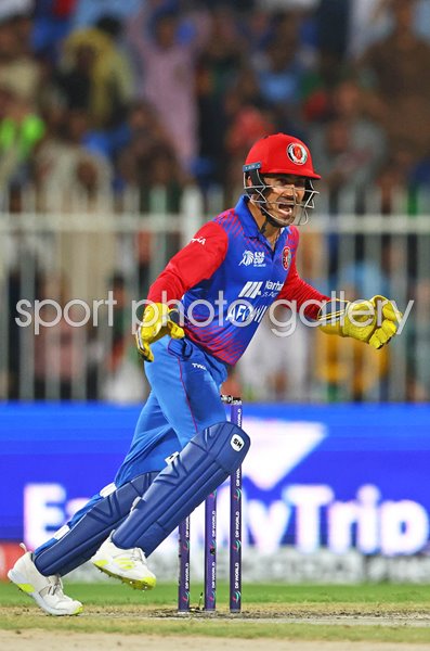 Rahmanullah Gurbaz Afghanistan celebrates v Pakistan Asia Cup 2022