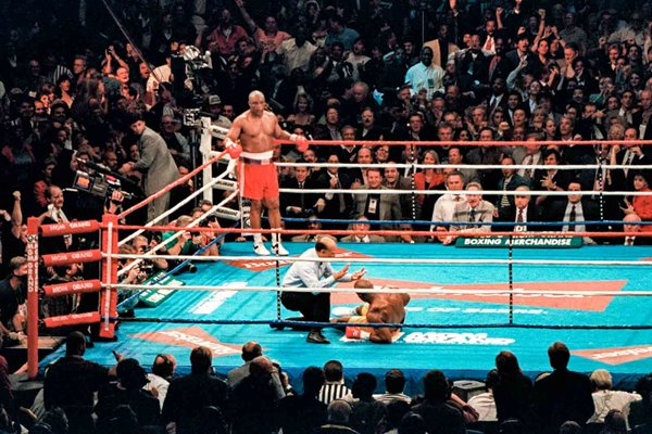 George Foreman knocks out Michael Moorer World Heavyweight Fight Las Vegas 1994