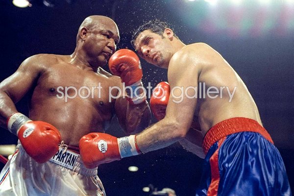 George Foreman punches Lou Savarese Atlantic City 1997