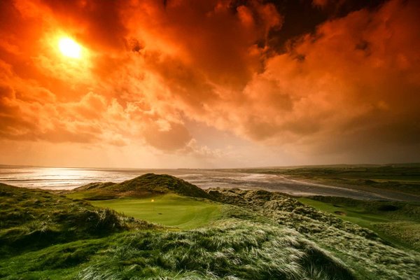 8th & 11th greens Lahinch Golf Club Co. Clare Ireland