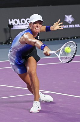 Iga Swiatek Poland backhand volley WTA Finals Cancun Mexico 2023