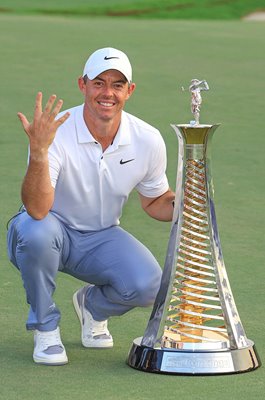 Rory McIlroy Northern Ireland celebrates 5th Race to Dubai Title 2023