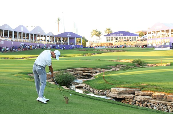 Nicolai Hojgaard Denmark 18th Hole Day 2 DP World Tour Championship Dubai 2023