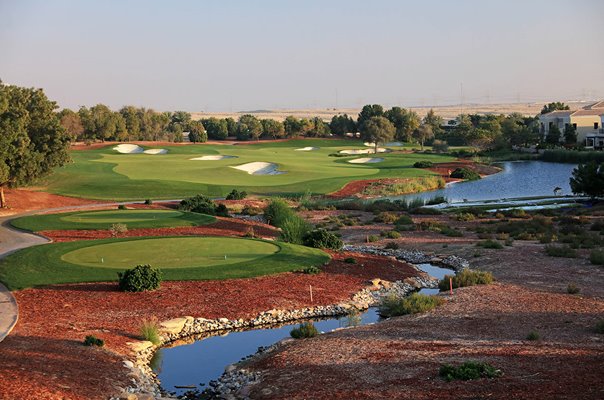 Par 4 16th Hole Earth Course Jumeirah Golf Estates Dubai