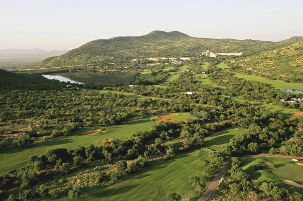 Aerial view Gary Player Country Club Sun City South Africa