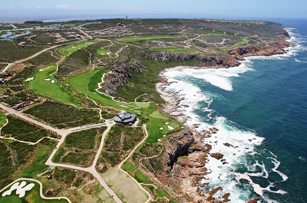 Aerial View Pinnacle Point Golf Course in Western Cape, South Africa