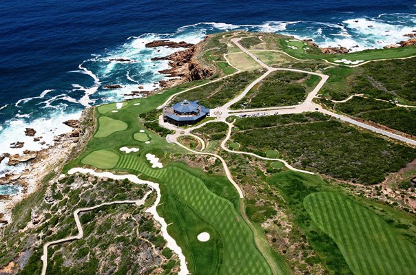 Aerial View of Pinnacle Point Golf Course in Western Cape, South Africa