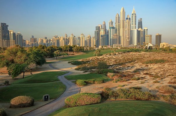 Par 4 8th hole Majlis Course Emirates Golf Club Dubai UAE