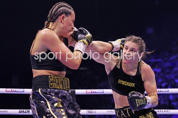 Katie Taylor lands punch v Chantelle Cameron Rematch Dublin 2023