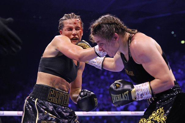 Katie Taylor Ireland punches Chantelle Cameron World Super Lightweight Fight Dublin 2023