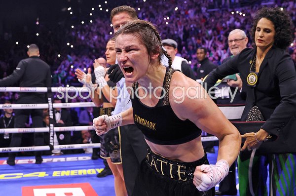 Katie Taylor Ireland celebrates World Super Lightweight Fight Dublin 2023