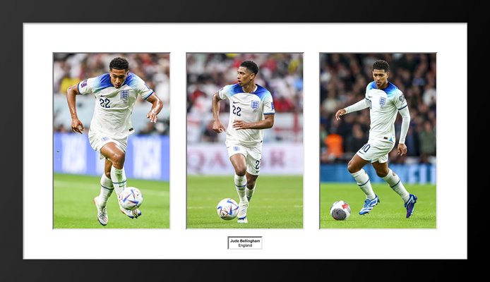 Jude Bellingham England Action Triple Collage 2023