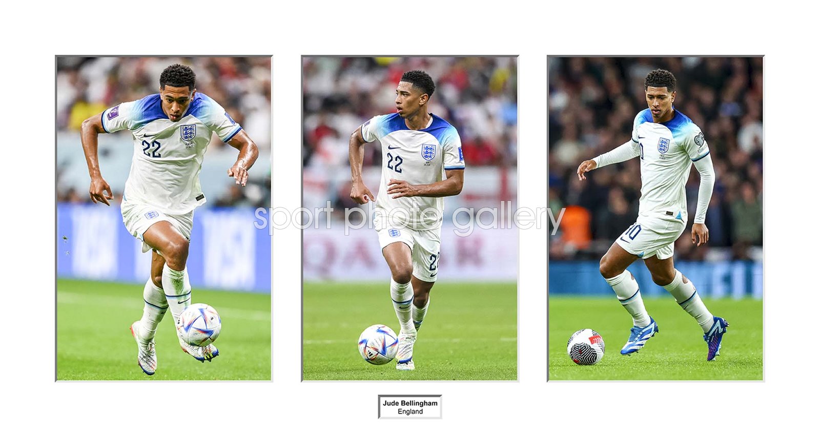 Jude Bellingham England Action Triple Collage 2023