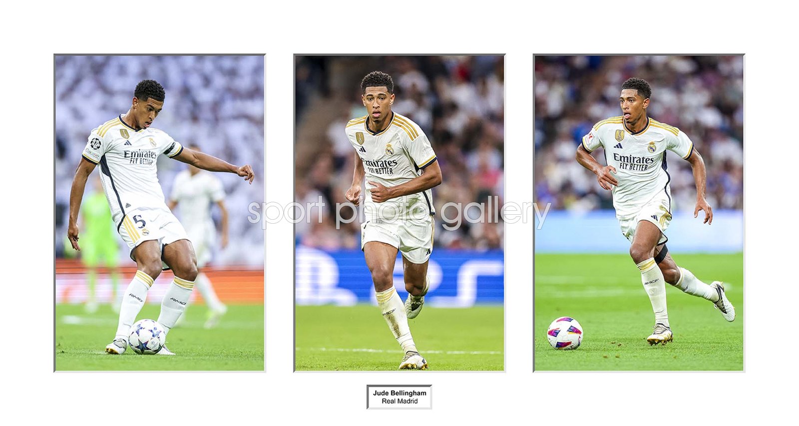 Jude Bellingham Real Madrid Action Triple Collage 2023