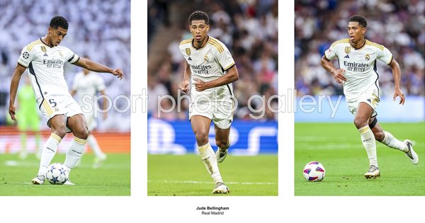 Jude Bellingham Real Madrid Action Triple Collage 2023