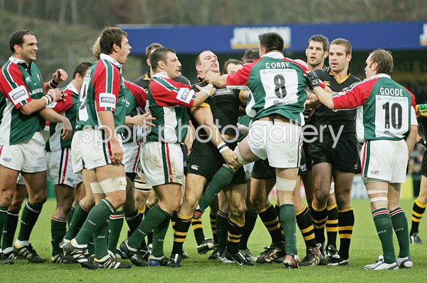 Lawrence Dallaglio Wasps v Martin Corry Leicester Tigers Heineken Cup 2004
