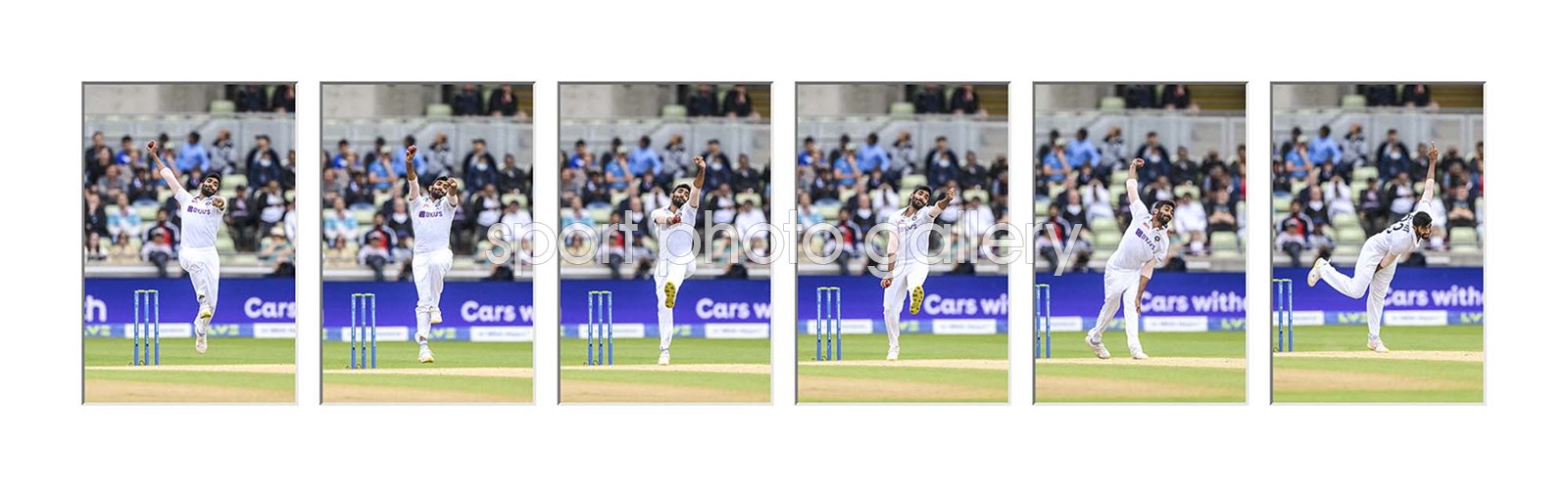 Jasprit Bumrah India Test Bowling action sequence collage