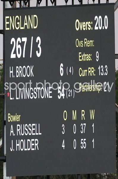 England Record T20 innings 267 Scoreboard v West Indies Trinidad 2023