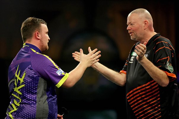 Luke Littler England beats Raymond van Barneveld Netherlands World Darts 2024