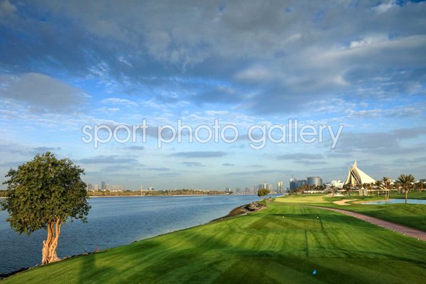 Par 4, 18th hole Dubai Creek Golf Club Dubai UAE