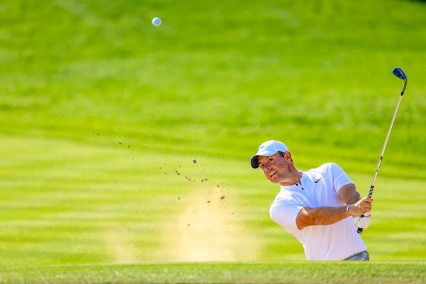 Rory McIlroy Northern Ireland bunker shot Dubai Desert Classic 2024