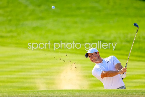 Rory McIlroy Northern Ireland bunker shot Dubai Desert Classic 2024