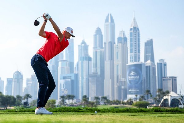 Adrian Meronk Poland 8th Tee Emirates Club Dubai Desert Classic 2024