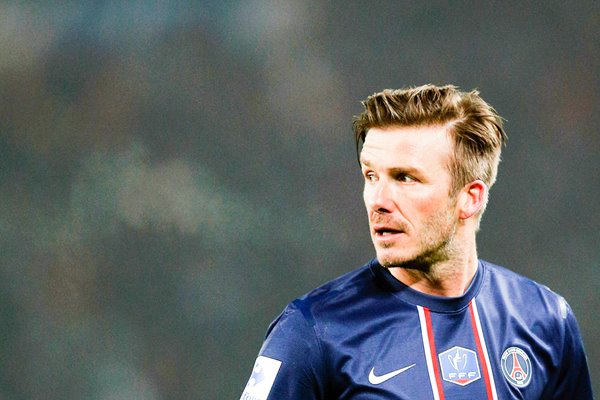 David Beckham of PSG v Marseille Olympic