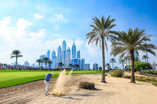 Cameron Young USA Dubai Desert Classic 8th Hole Majlis Course Emirates Club 2024